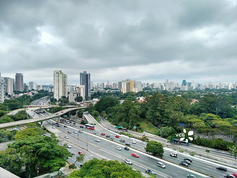 巴西圣保罗伊比拉普埃拉公园附近景色图片素材