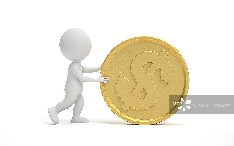 金色美元硬币图片素材