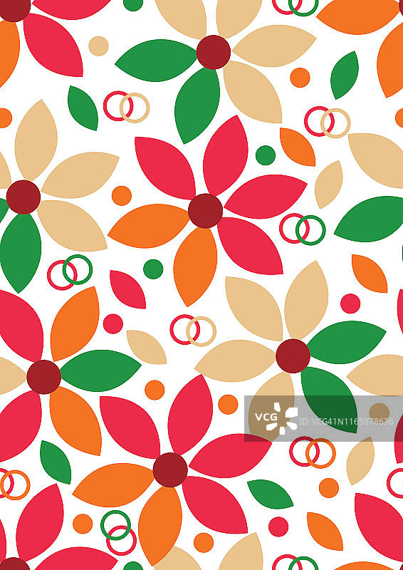 花无缝图案。图片素材