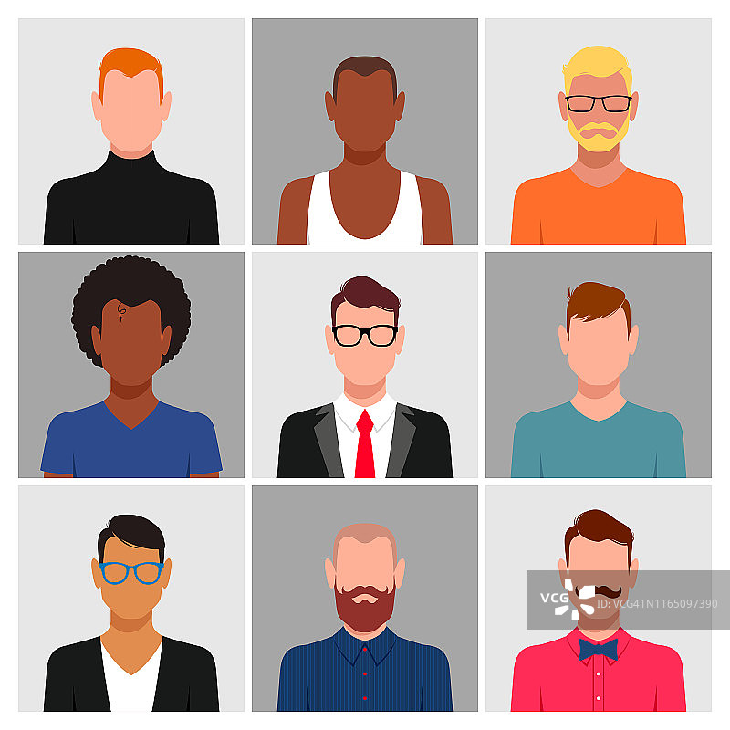 不同人群头像合集图片素材