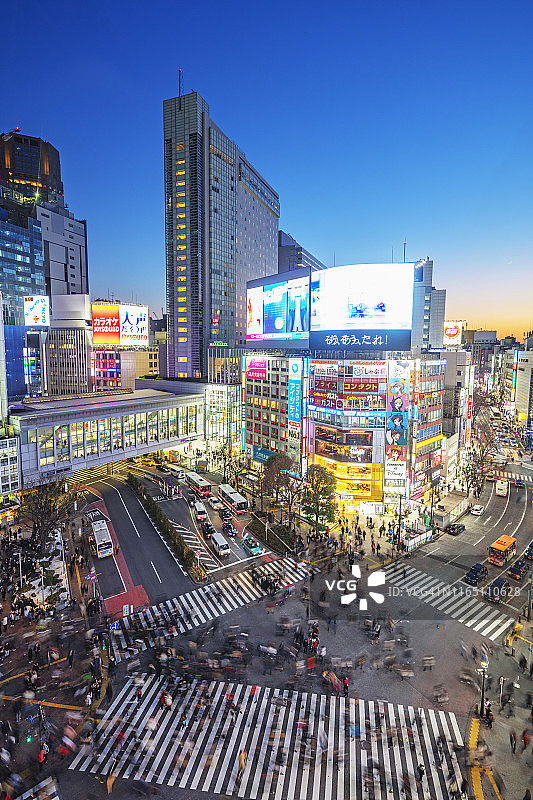 日本东京涩谷十字路口图片素材