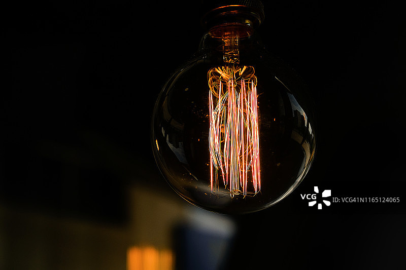 玻璃复古爱迪生灯泡图片素材