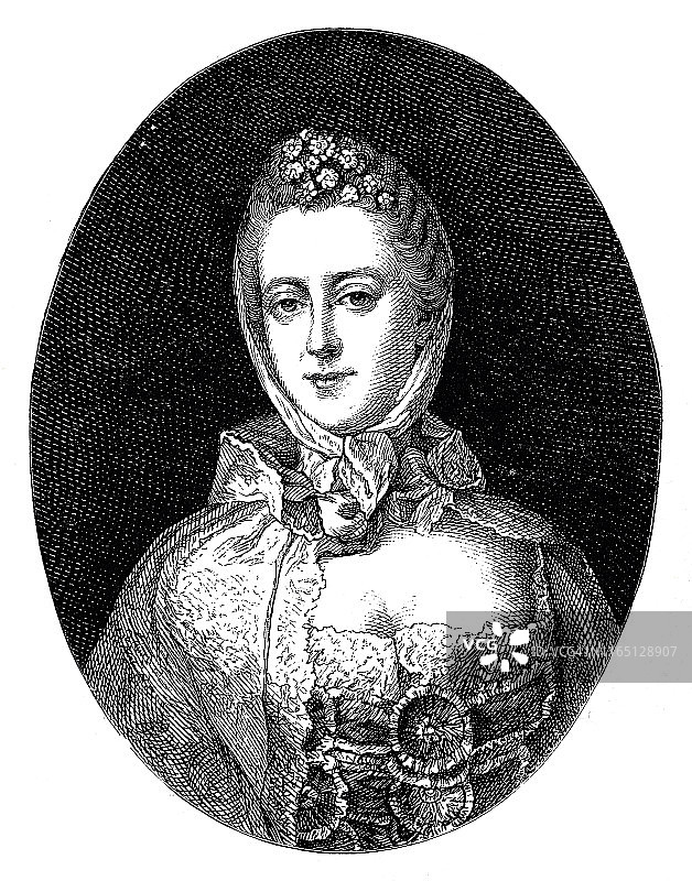 弗兰齐斯卡·冯·霍亨海姆，符腾堡公爵夫人，1748-1811图片素材