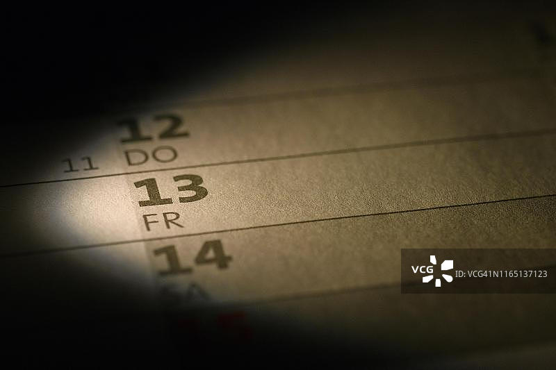 德国的黑色星期五日历图片素材