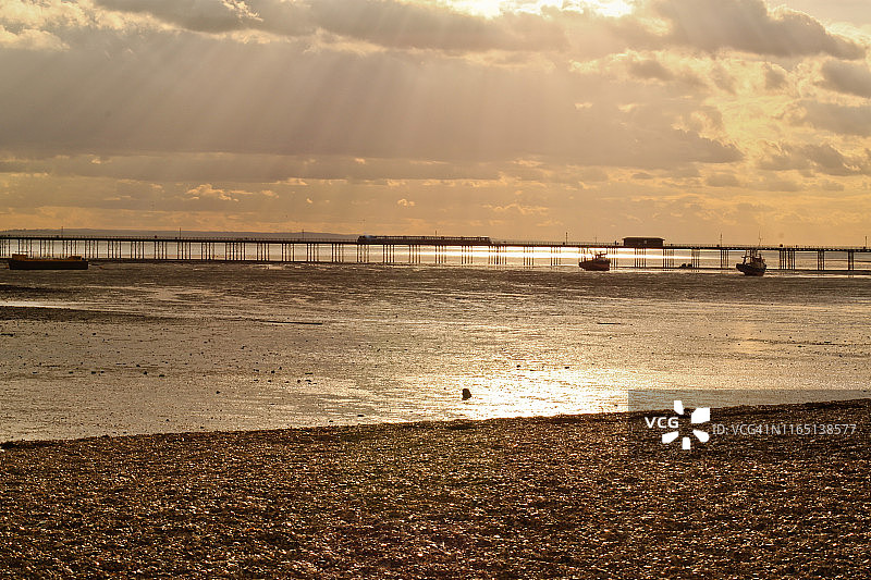 绍森德的日落图片素材