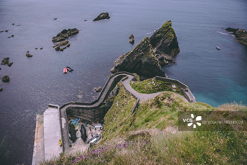 爱尔兰凯里郡的敦金码头图片素材