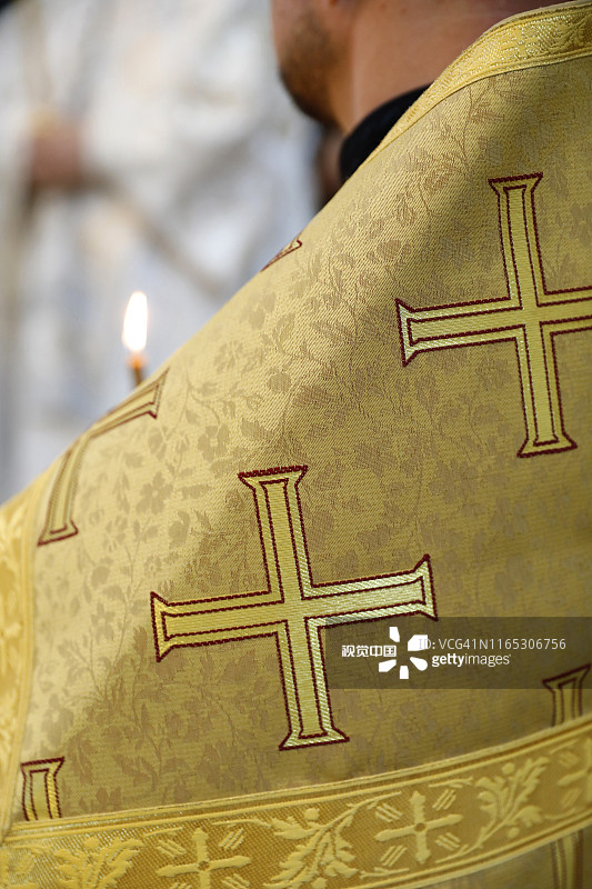 巴黎圣三一俄罗斯东正教大教堂牧师图片素材