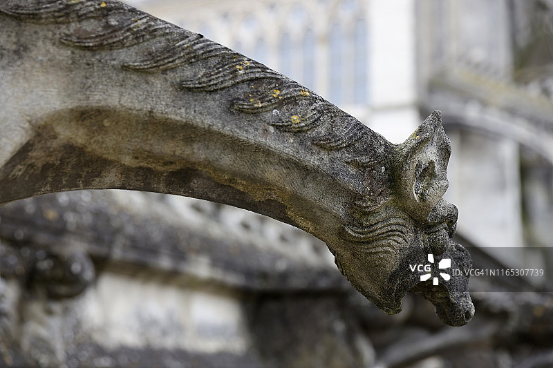 法国图尔圣加蒂安大教堂的滴水嘴兽图片素材