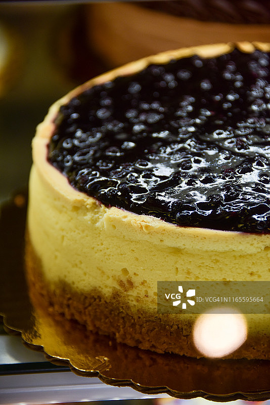 蓝莓芝士蛋糕图片素材