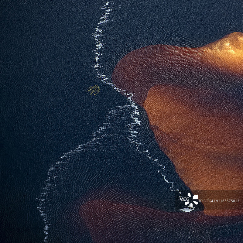 马拉年松国家公园黑河航拍图像图片素材