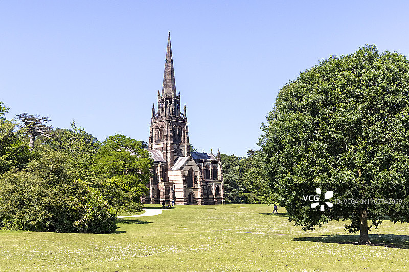 英国诺丁汉郡克伦伯公园的圣玛利亚圣女教堂图片素材