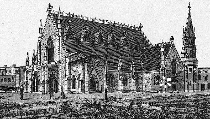 加拿大马尼托巴省温尼伯圣三一圣公会教堂 - 19世纪图片素材