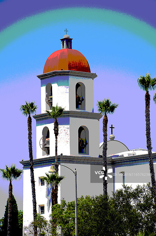 圣胡安卡皮斯特拉诺教堂图片素材