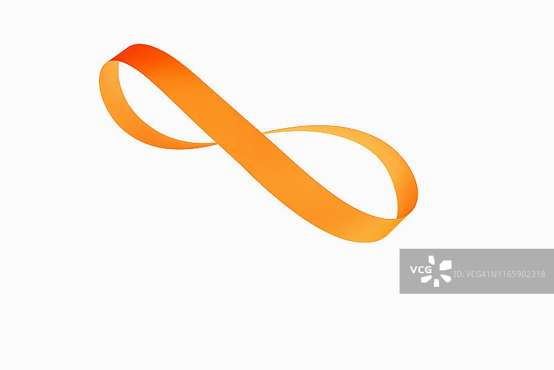 白色背景上的莫比乌斯带图片素材