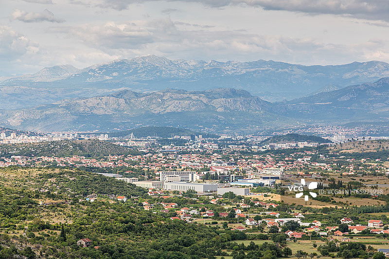 波德戈里察航拍视角图片素材