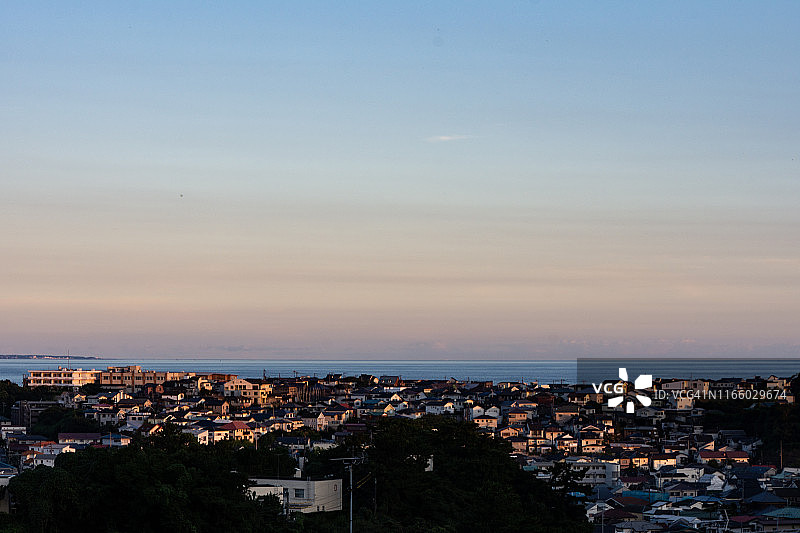 日本海边住宅区图片素材