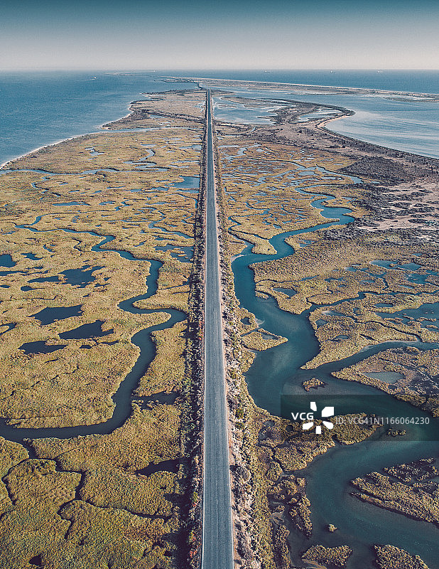 西班牙安达卢西亚湿地航拍图片素材