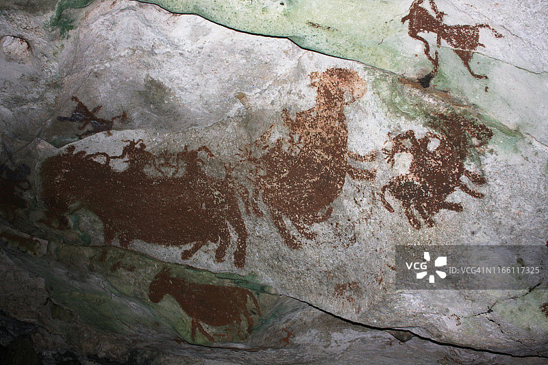 史前洞穴壁画图片素材