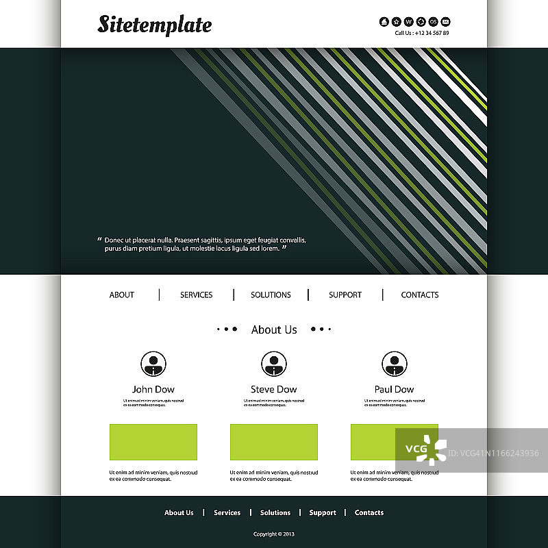 一页网站模板图片素材