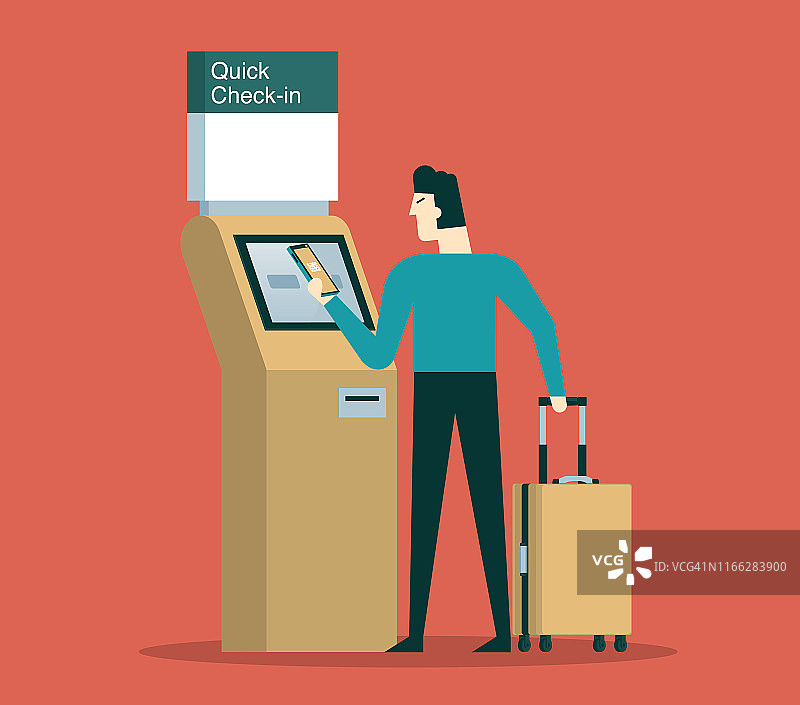 机场办理登机手续图片素材