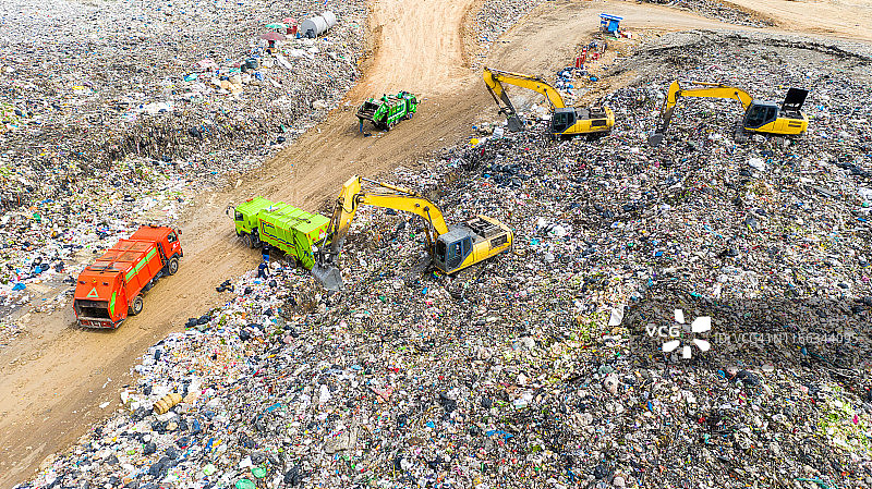城市景观中的垃圾处理厂图片素材