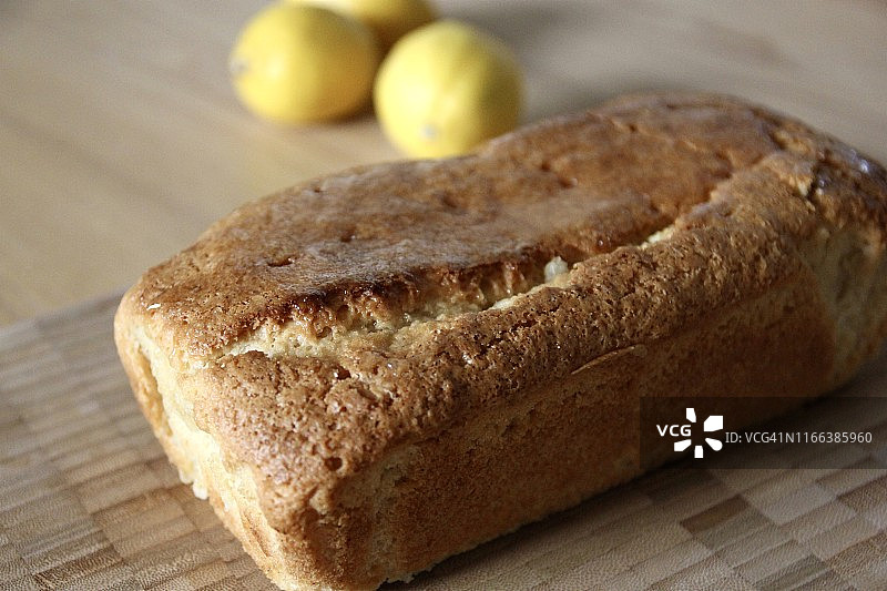 纯素柠檬蛋糕图片素材