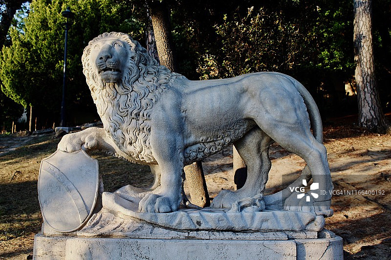 意大利罗马西班牙广场的狮子雕像图片素材