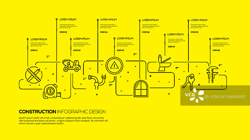 建筑信息图设计图片素材