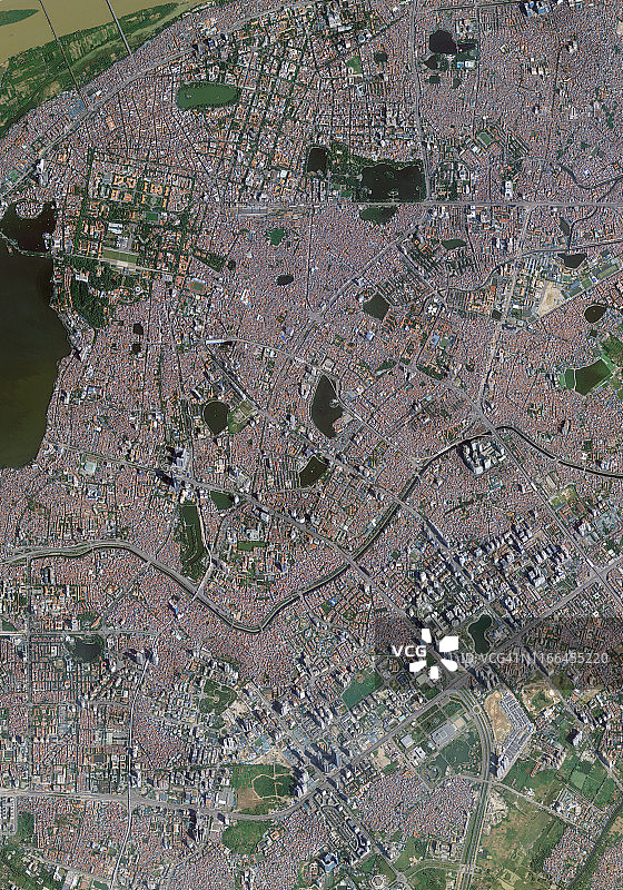 越南河内卫星图像图片素材