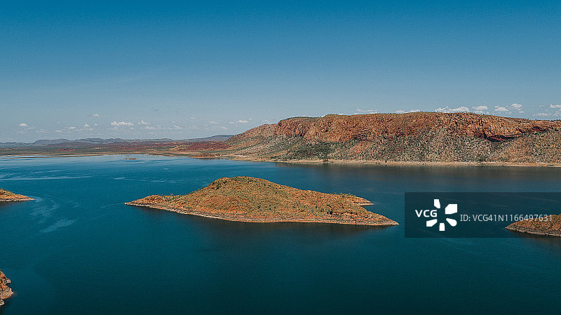 澳大利亚阿盖尔湖的俯瞰图图片素材