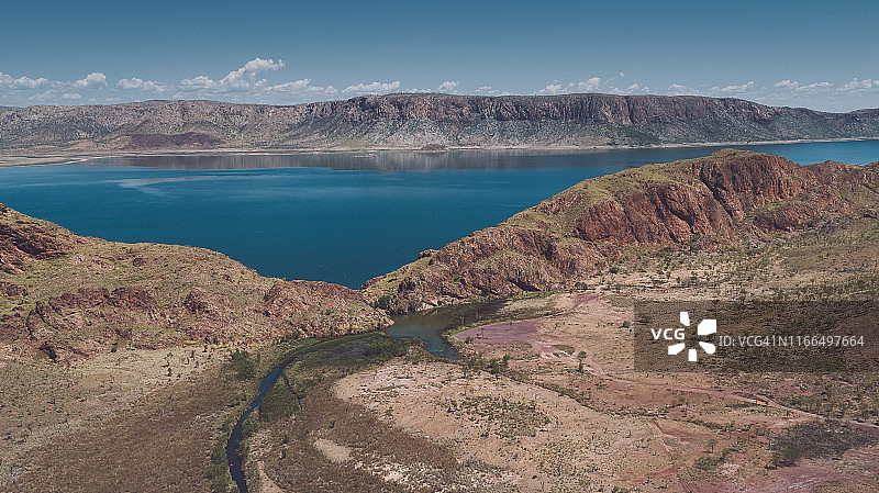 澳大利亚阿盖尔湖远景航拍图片素材