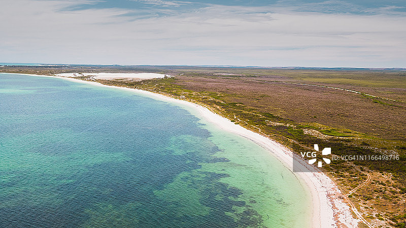 从上方看到的卡纳封附近的海岸线，西澳大利亚图片素材