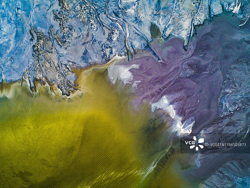 澳大利亚卡尔古利矿山尾矿鸟瞰图片素材