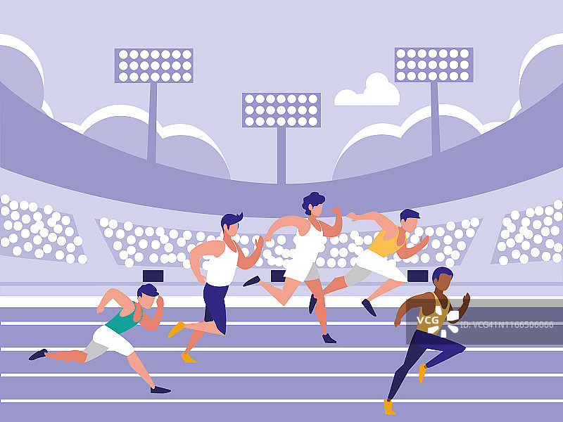 男子田径比赛人物头像图片素材