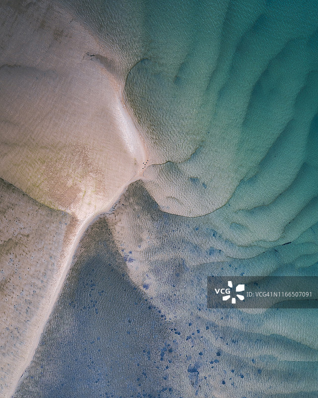 澳大利亚努萨河的抽象鸟瞰图图片素材