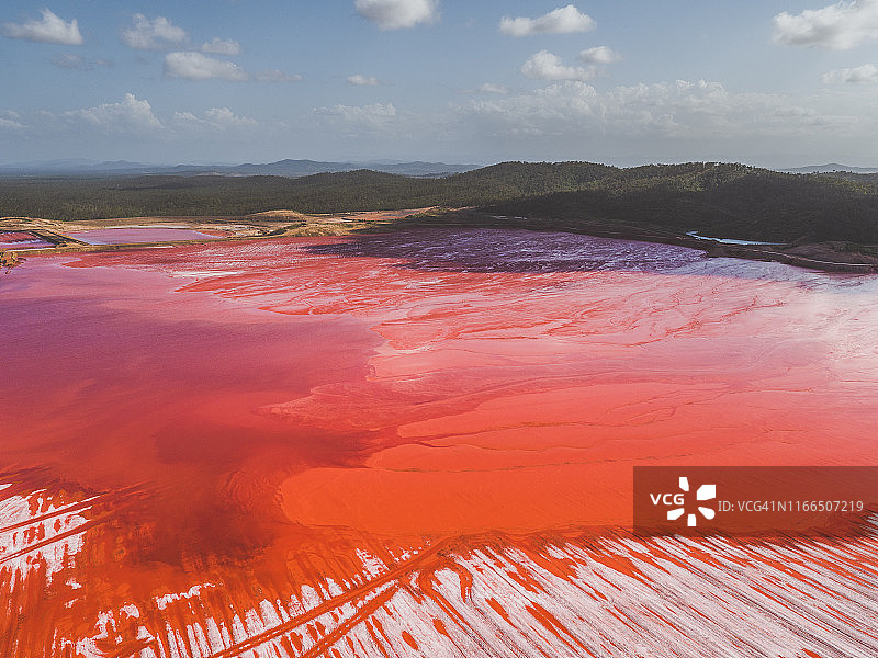 澳大利亚昆士兰铝矿尾矿航拍图片素材