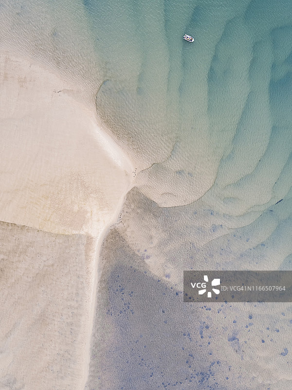 澳大利亚努萨无人机拍摄的水下沙纹理图片素材