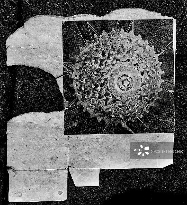 黑白抽象双重曝光图片素材