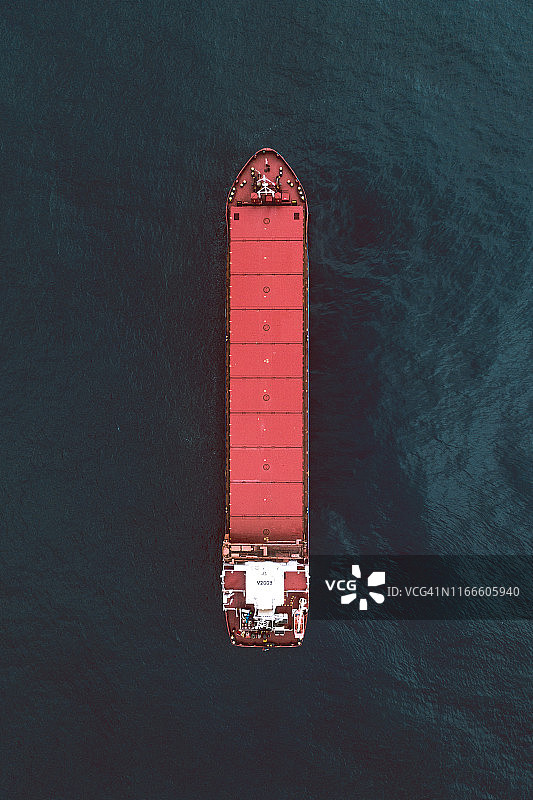 意大利地中海货船航拍图片素材