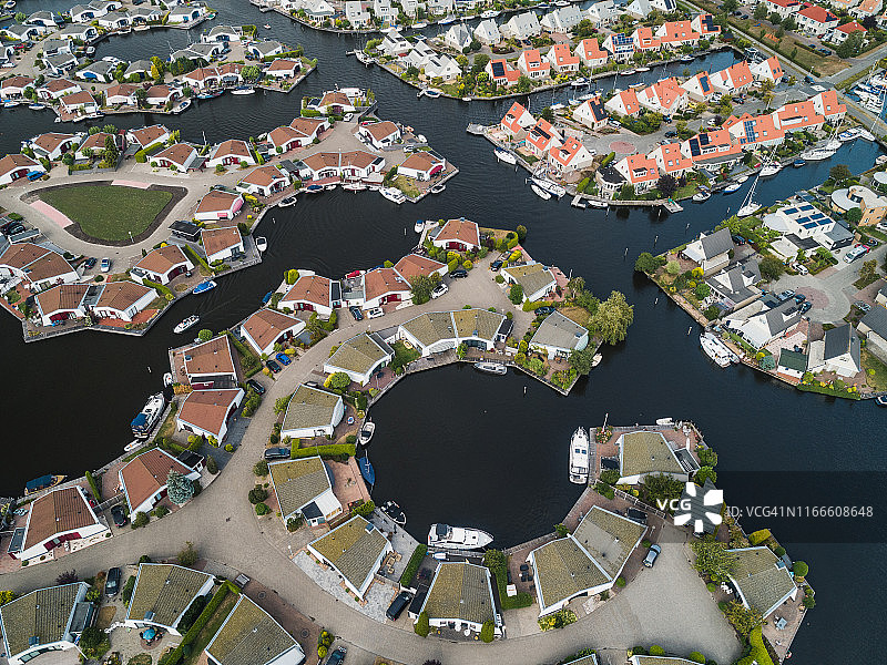 荷兰莱默尔镇的航拍照片图片素材