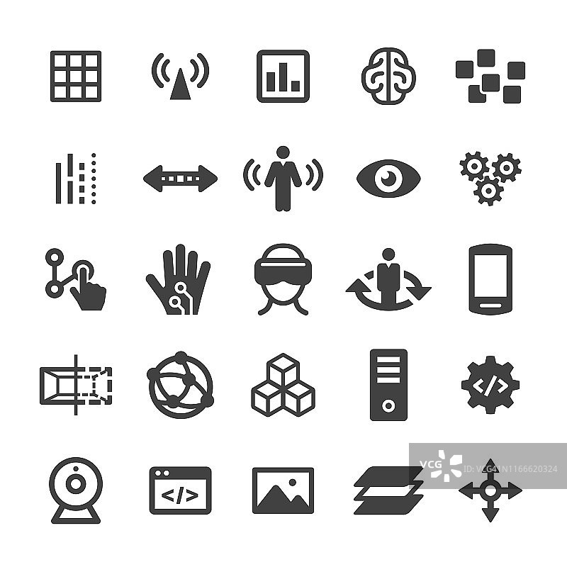 虚拟现实图标智能系列图片素材