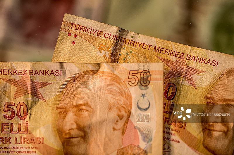 土耳其里拉纸币图片素材