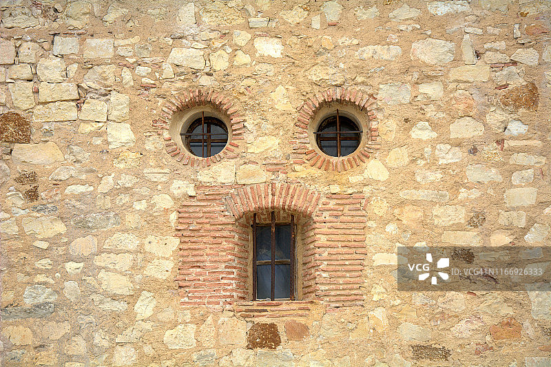 佩德拉萨镇的传统外墙图片素材