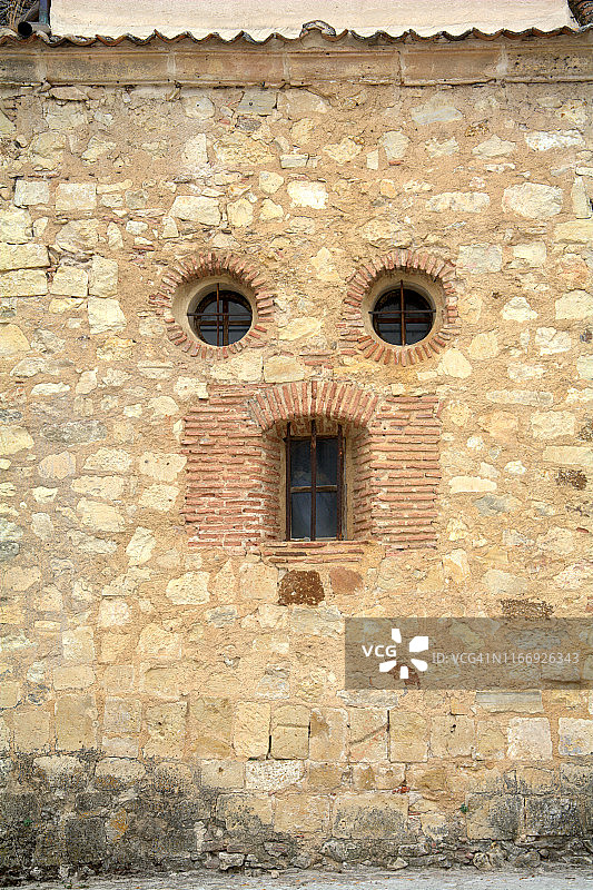 佩德拉萨镇的传统外墙图片素材
