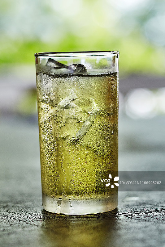 泰国咖啡馆冰茶特写镜头图片素材