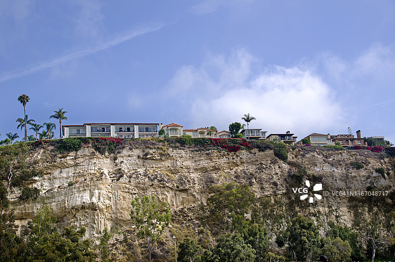 达纳 point 的悬崖顶房屋图片素材