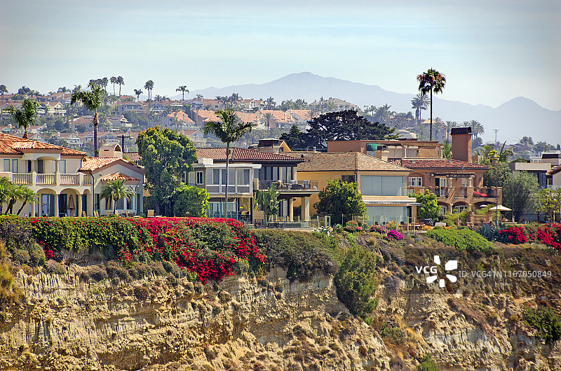 达纳 point 的悬崖顶房屋图片素材