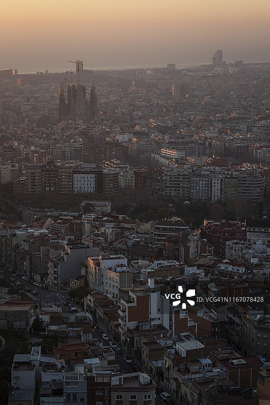 巴塞罗那鸟瞰图图片素材