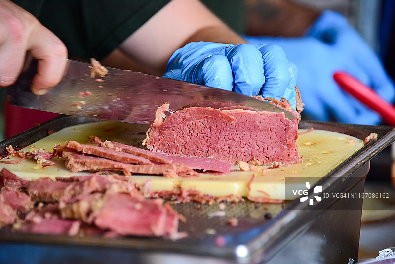 切割熏牛肉图片素材