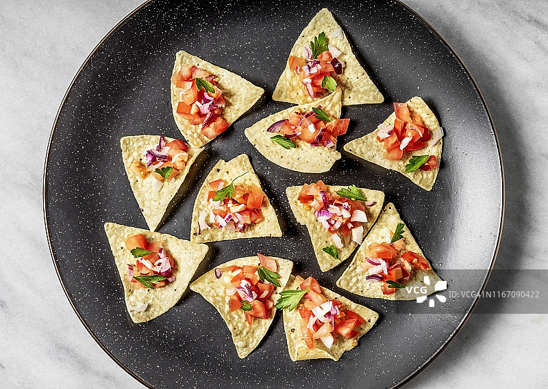 玉米片配莎莎酱图片素材